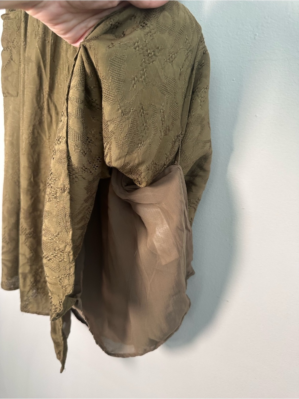 Massimo Dutti Embroidered Jacquard Wrap Midi Skirt M Boho Lagenlook Pockets - Picture 5 of 10